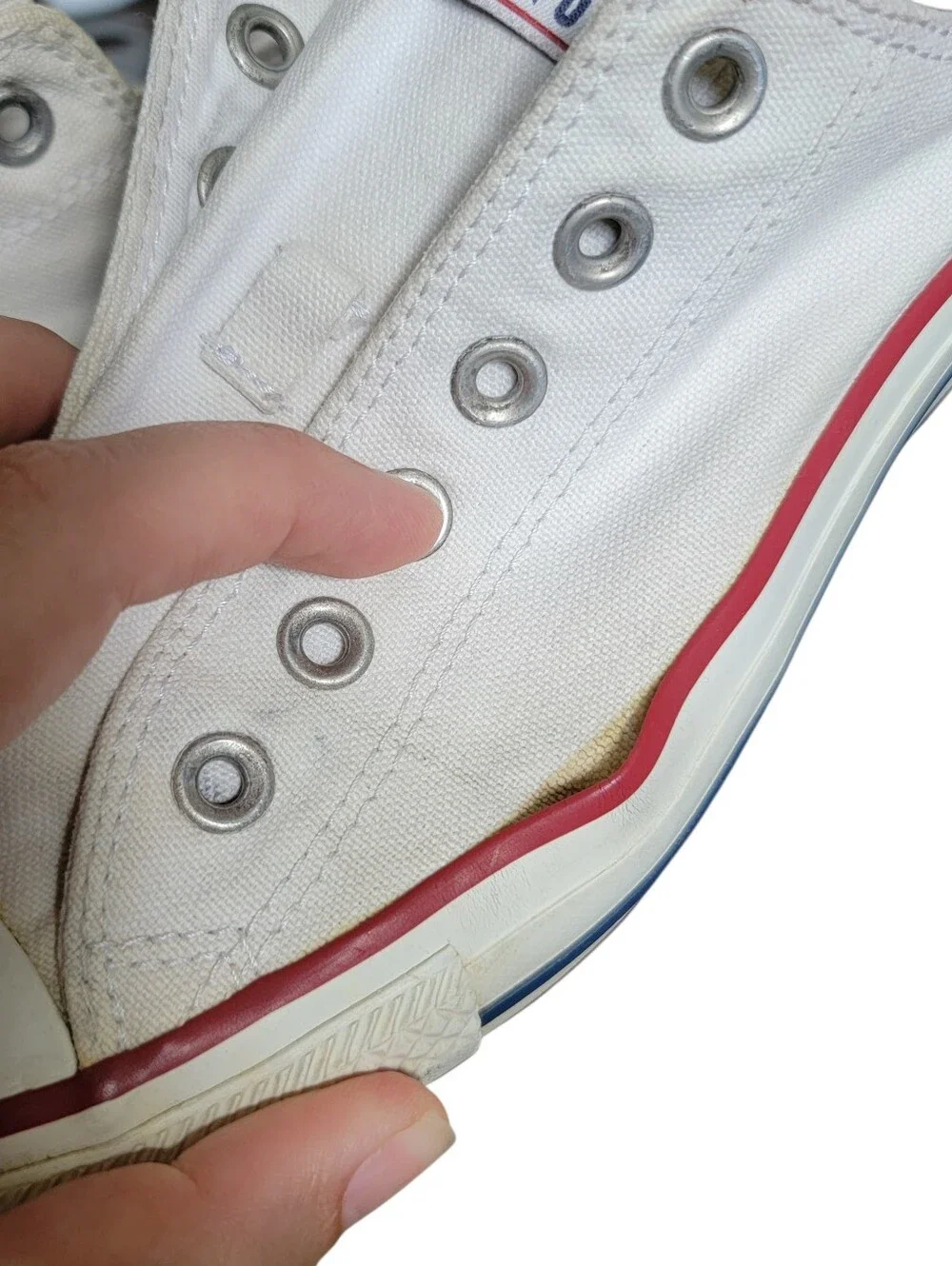 Converse Women's White Slip-On Canvas Sneakers - Picture 7 of 13